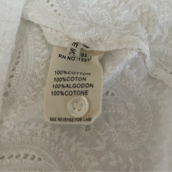 Frnch Clyde embroidery with ruffles Shirt – Blanc - Picture 11 of 15